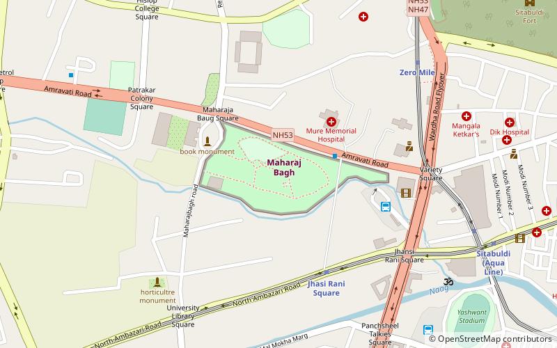 Maharajbagh Zoo location map