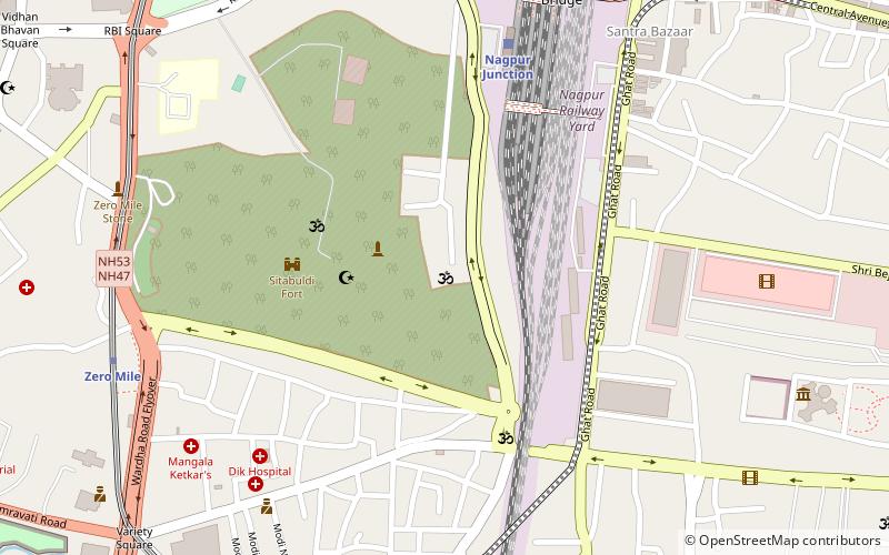 tekdi ganesh mandir nagpur location map