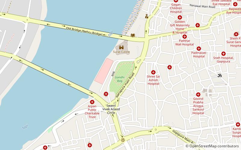 ghandi baug surat location map