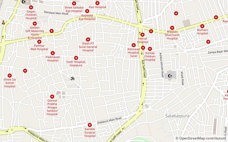 saraswati mandir surat location map