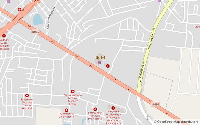colors mall raipur location map
