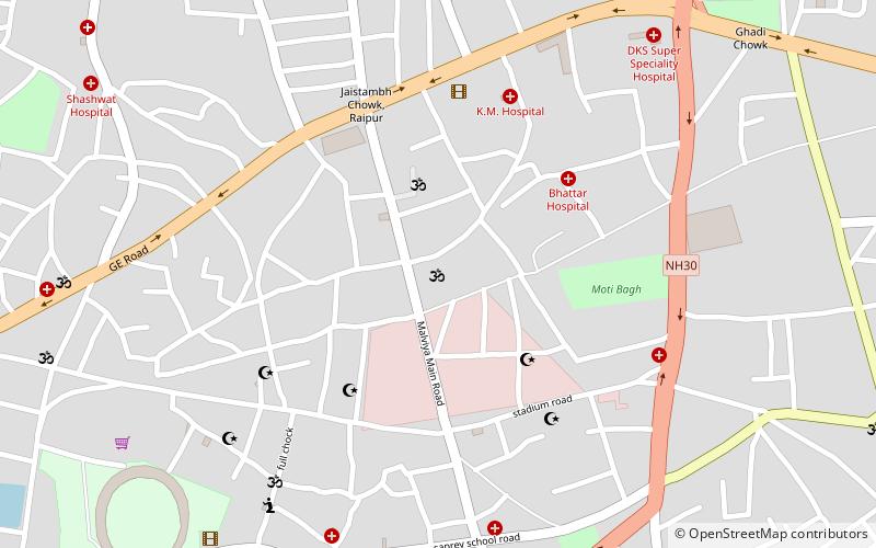 temple raipur location map