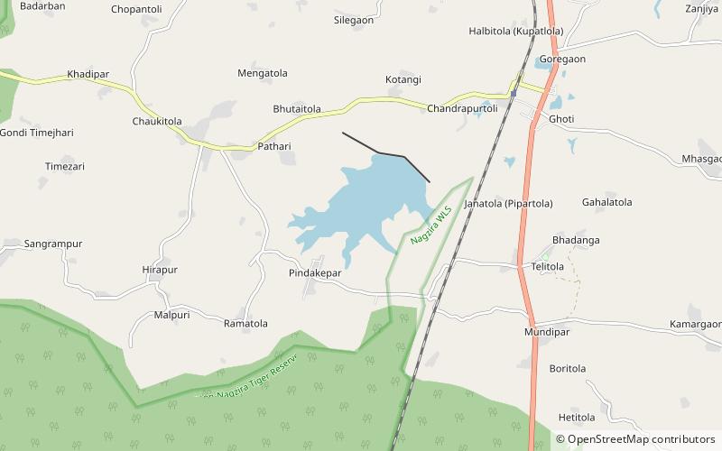 katangi dam nagzira location map