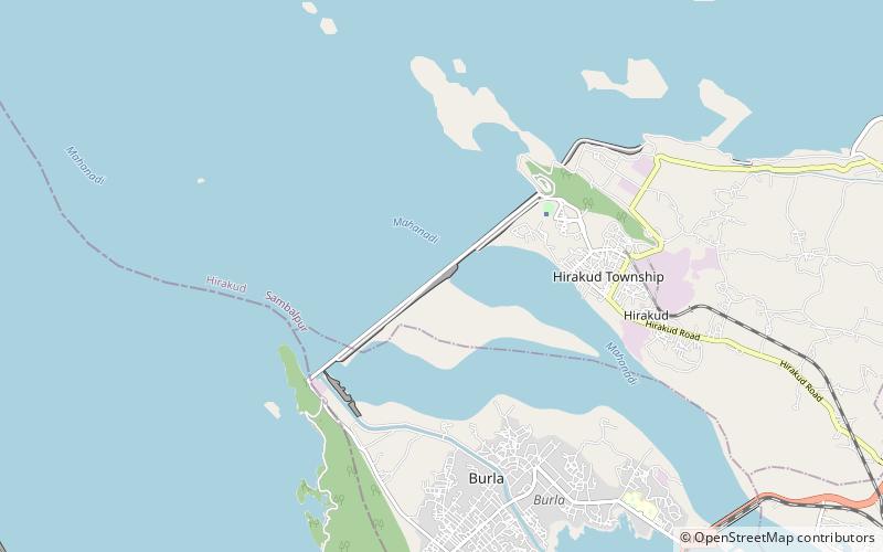 hirakud dam sambalpur location map