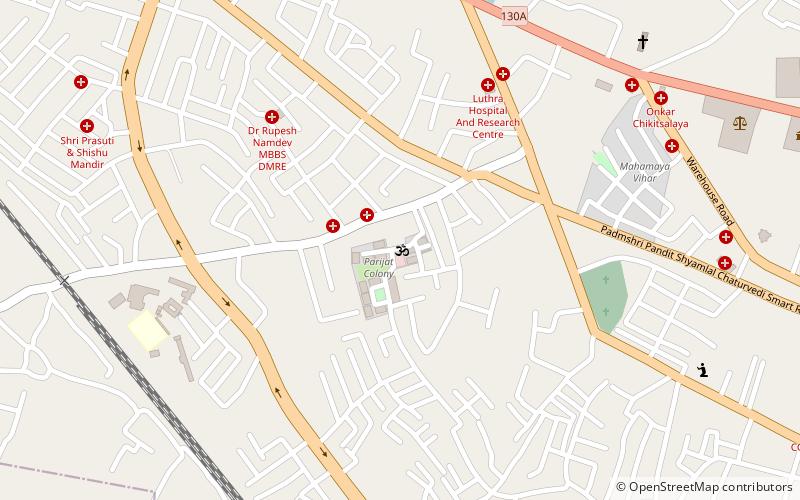 gajanan mandir bilaspur location map