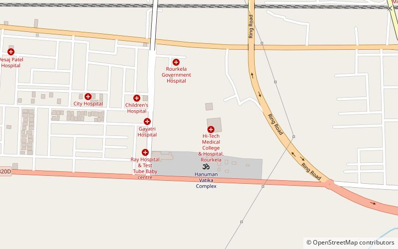 hi tech medical college raurkela location map