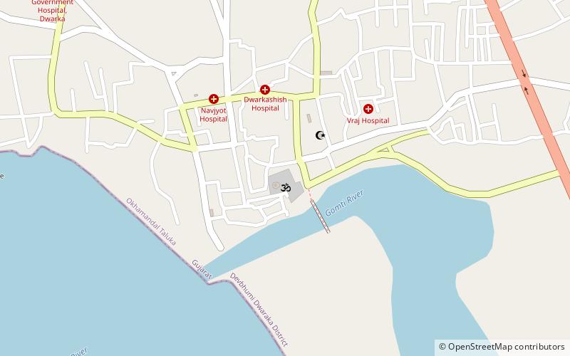 Dwarakadhisa Temple location map