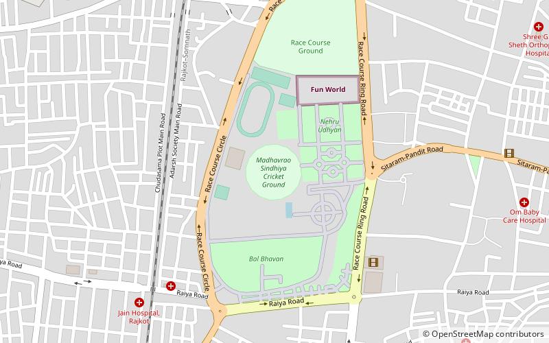 madhavrao scindia cricket ground rajkot location map