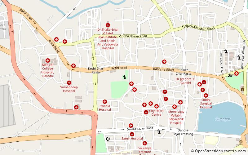 suryanarayan baug vadodara location map