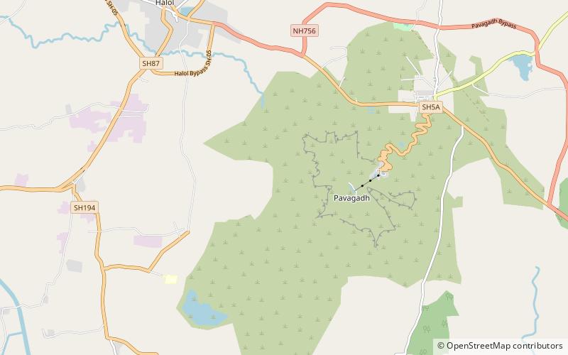 Pavagadh location map