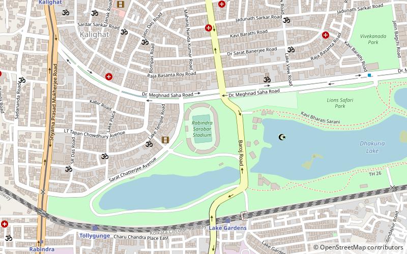 rabindra sarovar stadium kolkata location map