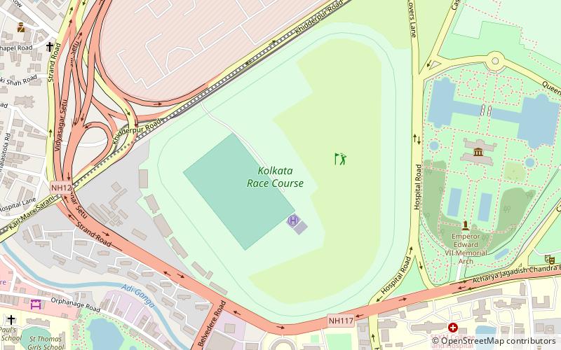 Hippodrome de Calcutta location map