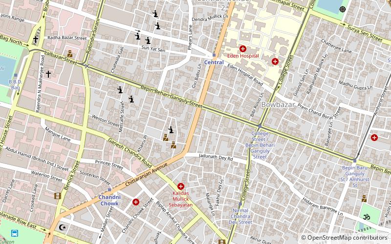 Bepin Behari Ganguly Street location map