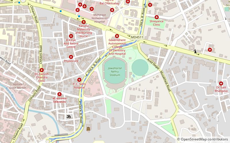 Nehru Stadium location map