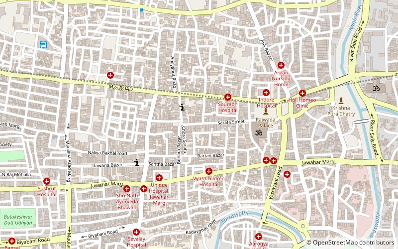 sarafa bazaar indore location map