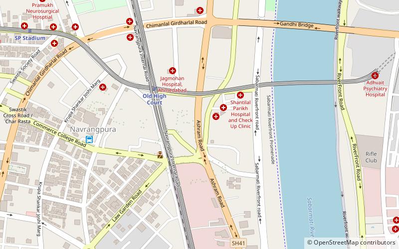 Ashram Road location map
