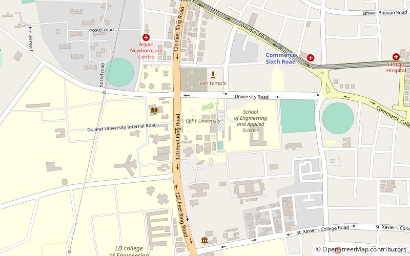 CEPT University location map