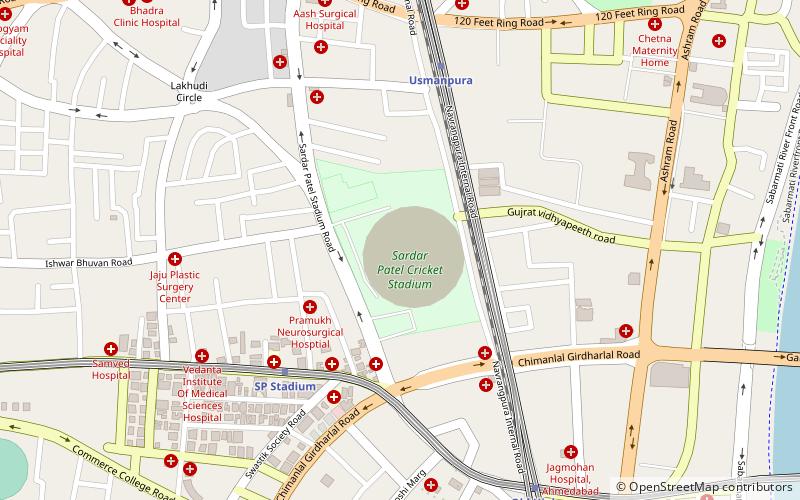 Sardar Vallabhbhai Patel Stadium location map
