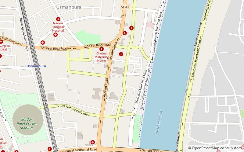 usmanpura ahmedabad location map