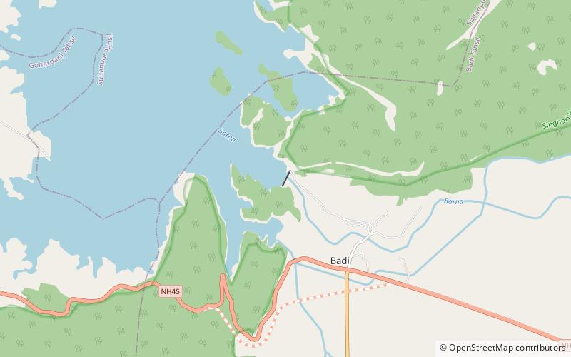 Barna Dam location map