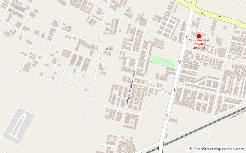 Thaltej location map