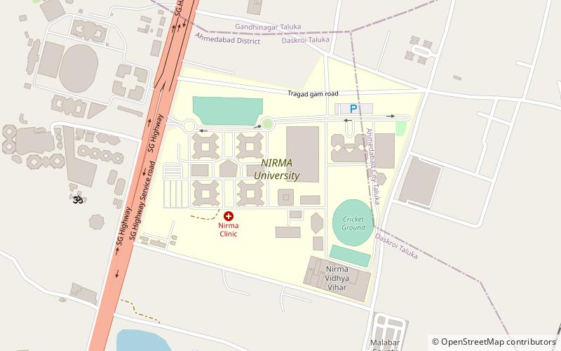 nirma university ahmedabad location map
