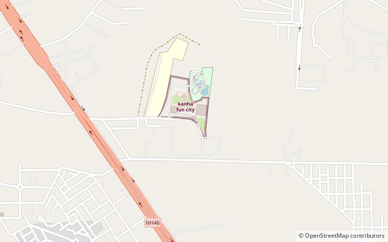 kanha fun city bhopal location map