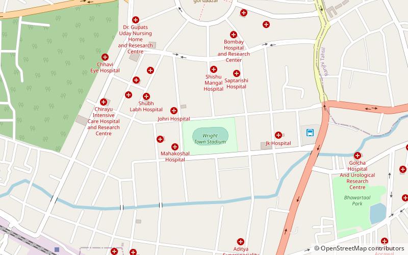 ravishankar shukla stadium jabalpur location map