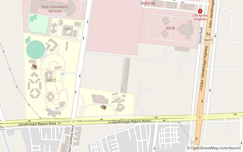 INFLIBNET Centre location map