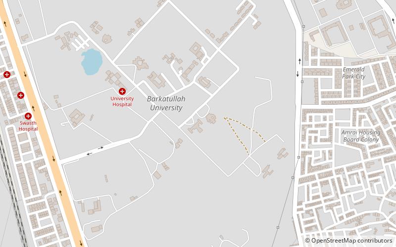 barkatullah university stadium bhopal location map