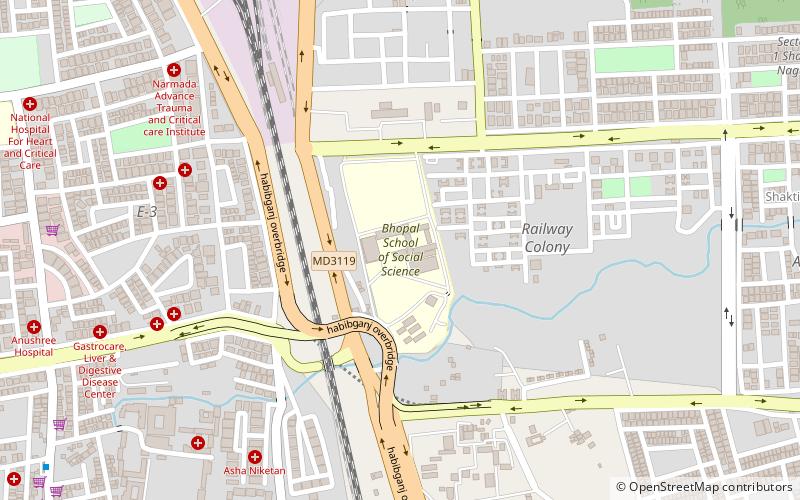 Bhopal School of Social Sciences location map