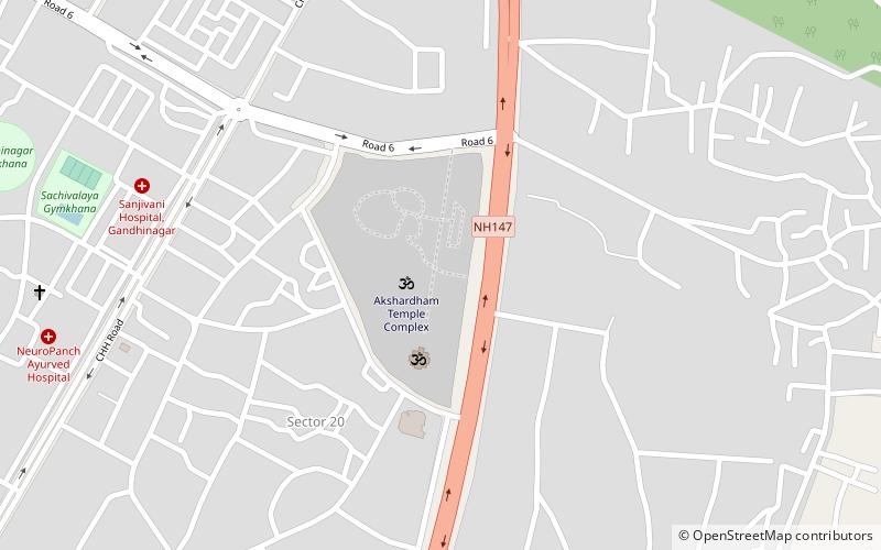 Swaminarayan Akshardham location map