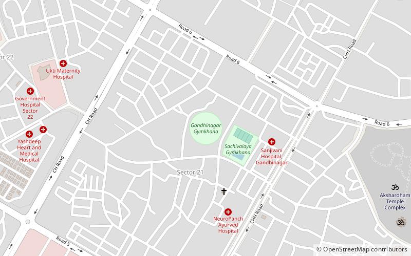 gandhinagar gymkhana location map