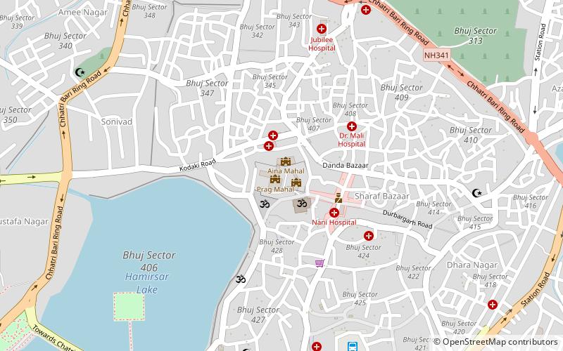 aaina mahal bhuj location map
