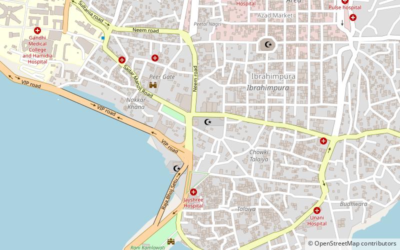 moti masjid bhopal location map