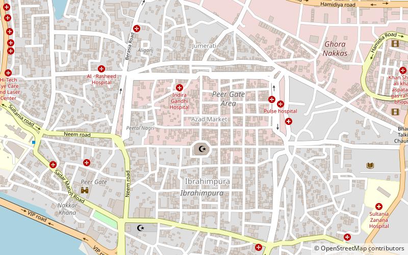 jama masjid bhopal location map