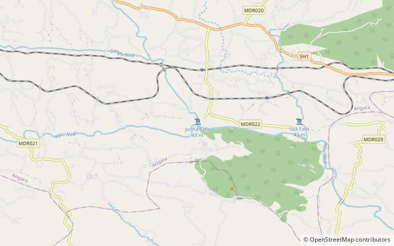 Jonha Falls location map