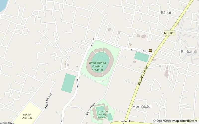 birsa munda football stadium ranchi location map