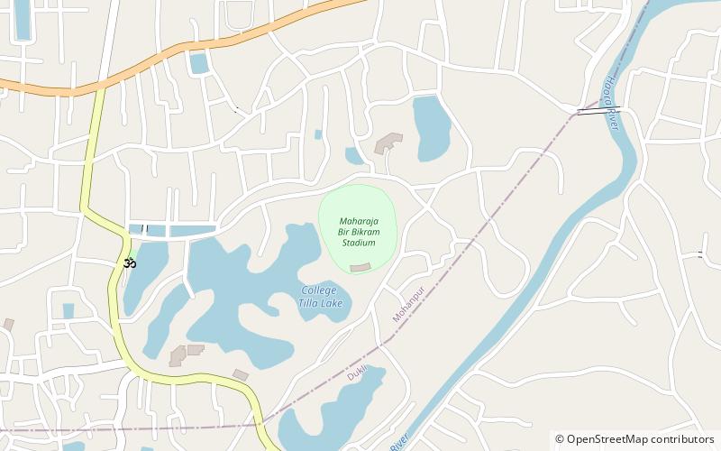 maharaja bir bikram college stadium agartala location map
