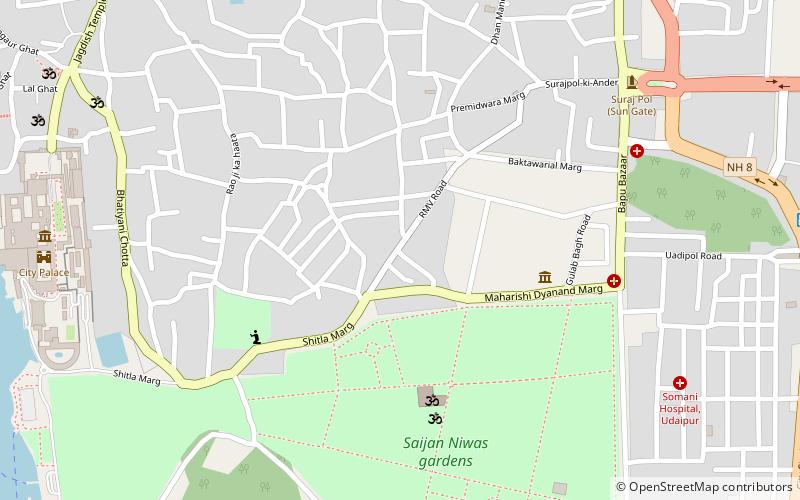 rabindranath tagore medical college udajpur location map