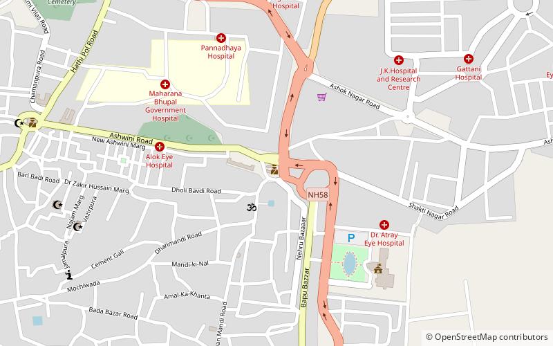 delhi gate udaipur location map