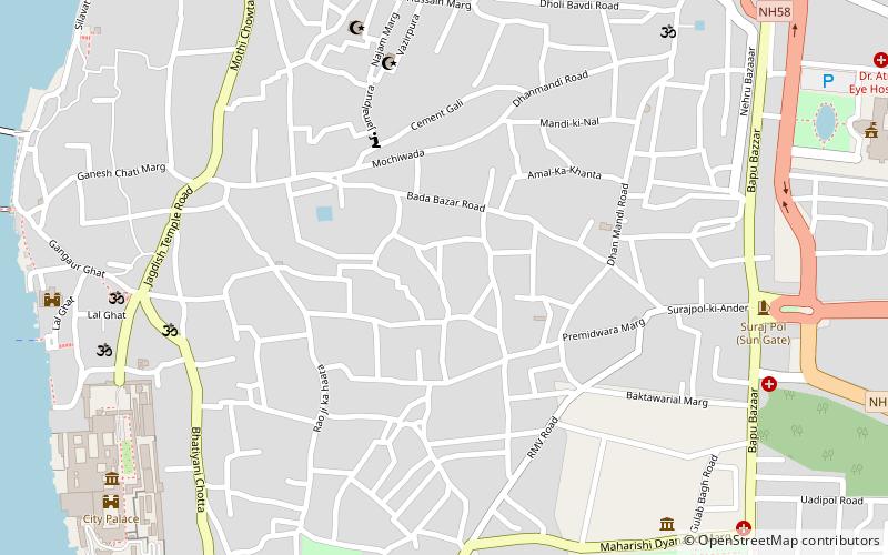 Udaipur division location map