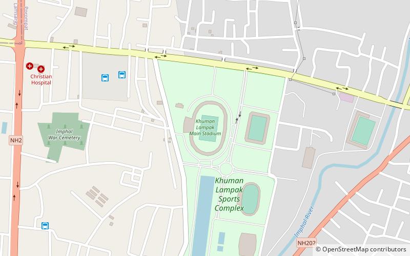 Khuman Lampak Main Stadium location map