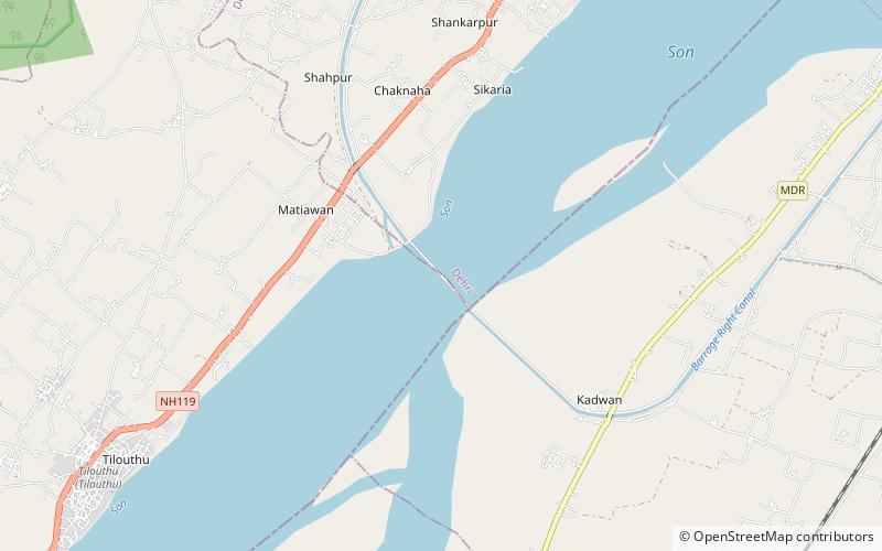 Indrapuri Barrage location map