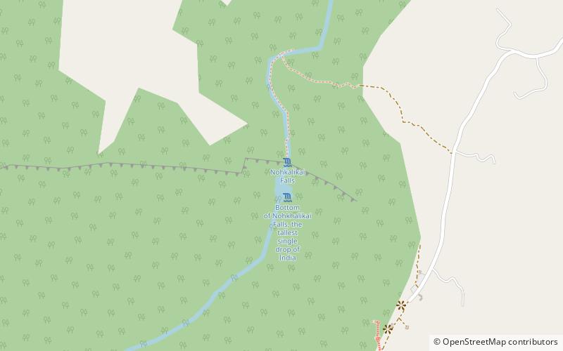 Nohkalikai Falls location map