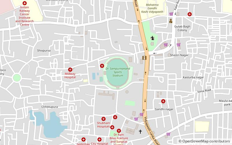dr sampurnanda stadium waranasi location map