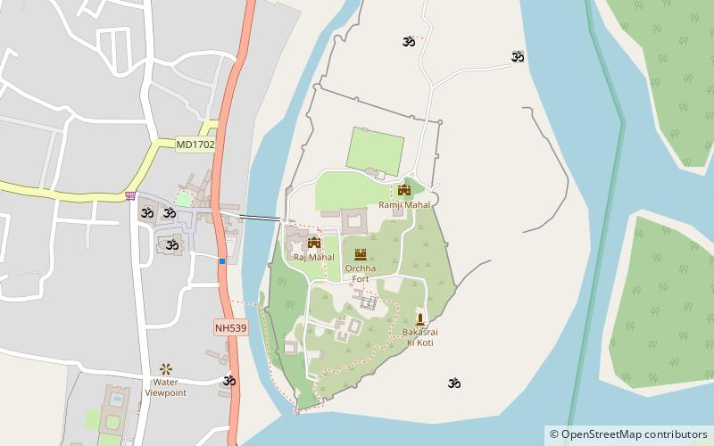 jahangiri mahal orchha location map