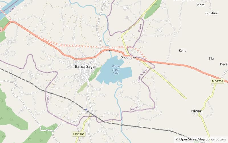 barua sagar tal jhansi location map