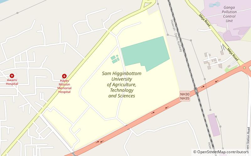 Sam Higginbottom University of Agriculture location map