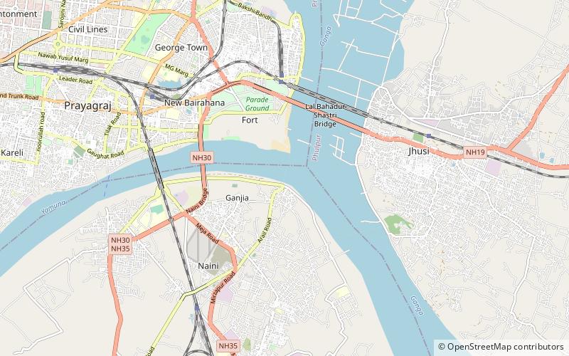 triveni sangam allahabad location map